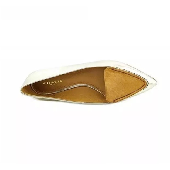 Rare Coach Walsh Metallic Nubuck Leather Point Toe Flats 8.5B - Picture 2 of 15